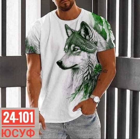 футболки мужские,мужская футболка с принтом волка,футболка с волками,мужская футболка с графическим принтом волка,футболка мужская летняя