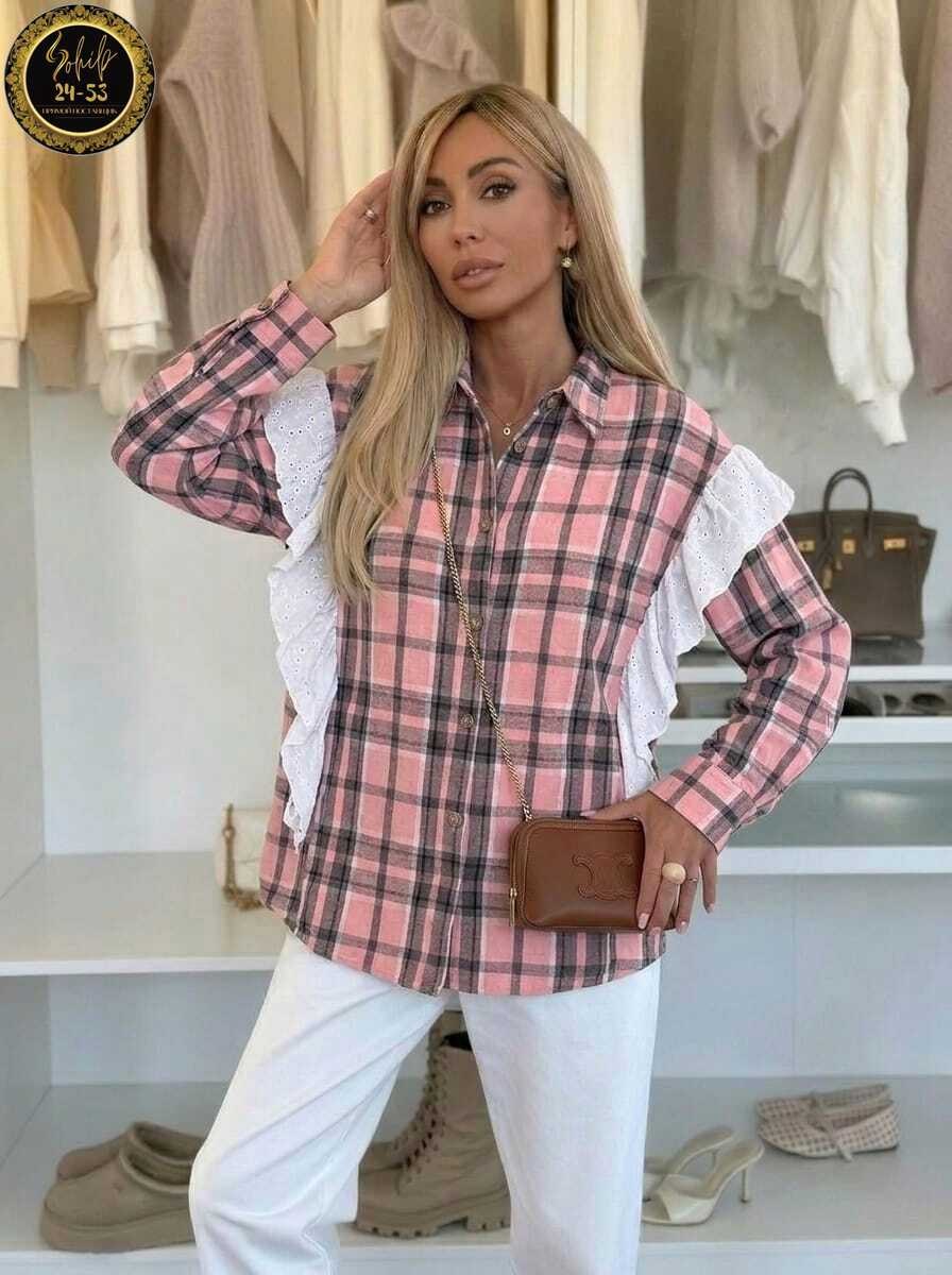 рубашка в клетку женская,женская рубашка,рубашка стильная,рубашка женская в клетку оверсайз,рубашка