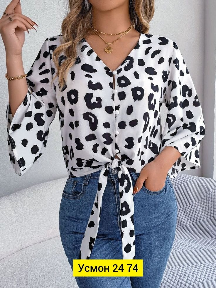 женская шифоновая рубашка с леопардовым принтом,стильная женская блузка,блузка женская,блузка стильная,блузка стильная модная