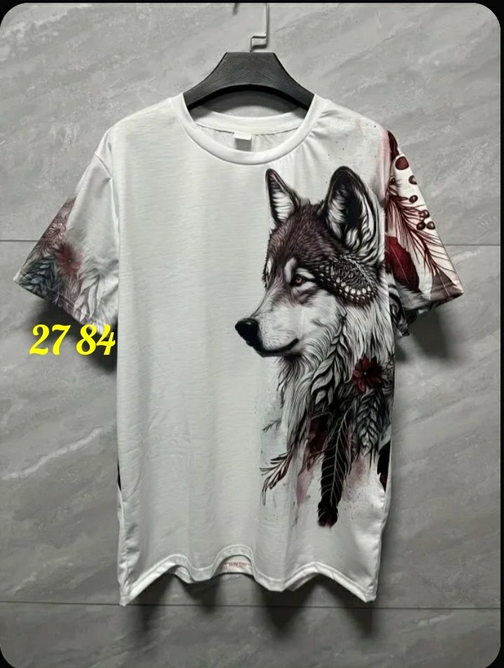 мужская футболка с принтом волка,футболки мужские,футболка мужская с принтом,футболка с волками,футболки с принтом волка для мужчин