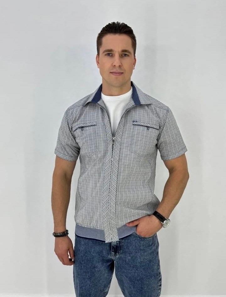 рубашка легкая,мужская рубашка с короткими рукавами,модные мужские рубашки,рубашка с коротким рукавом на молнии,рубашка с короткими рукавами
