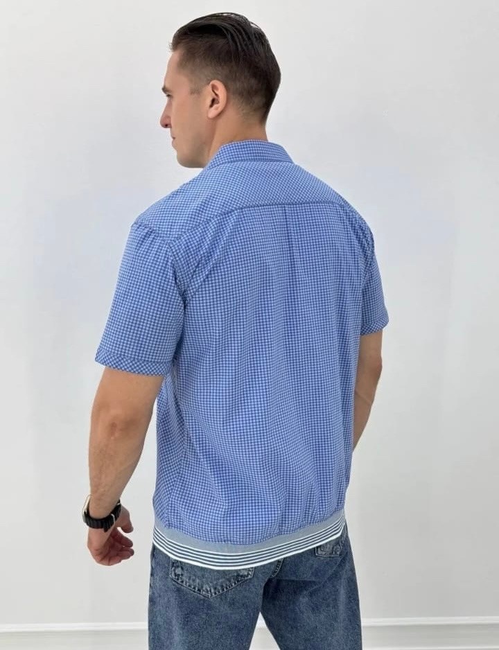 рубашка легкая,мужская рубашка с короткими рукавами,модные мужские рубашки,рубашка с коротким рукавом на молнии,рубашка с короткими рукавами