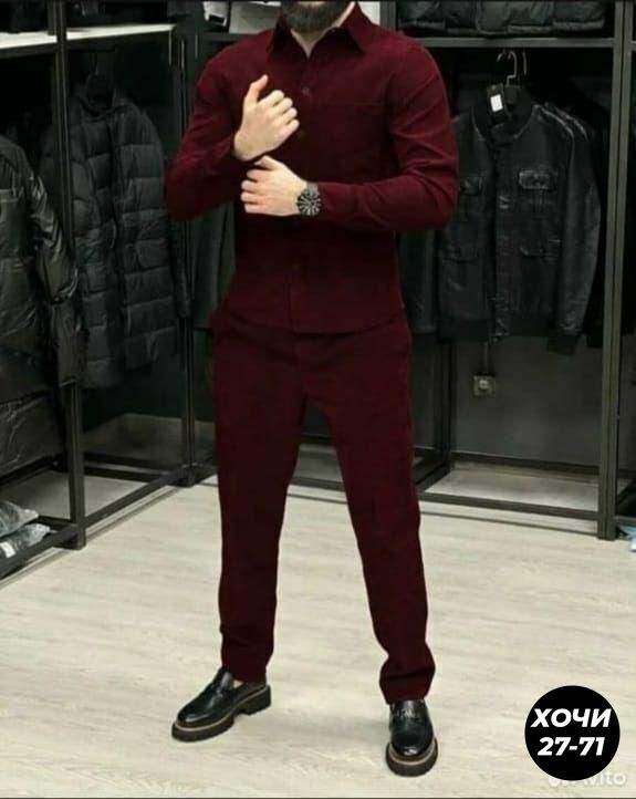 костюм двойка для мужчин вельвет,классический вельветовый костюм свободного,костюм мужской вельветовый,костюм вельветовый с рубашкой и брюками zakiya shop,костюм двойка мужской