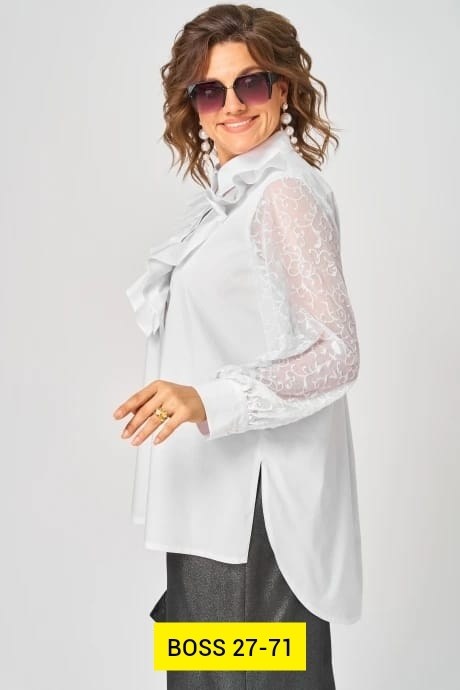 блуза eva grant,белая блуза,блуза,нарядная блуза,блуза женская