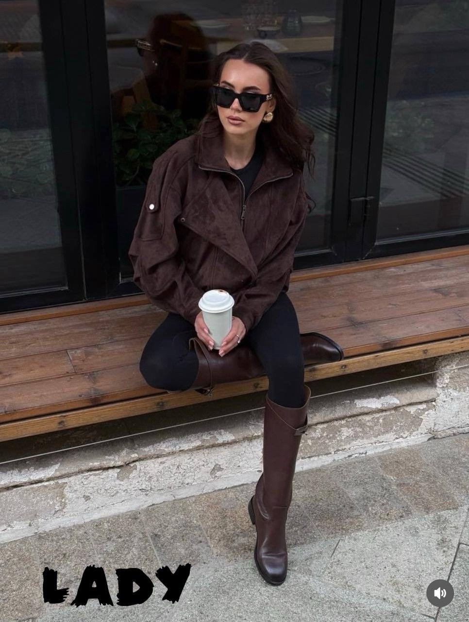 женская куртка бомбер из эко замши коричневого цвета,замшевая куртка,куртка замшевая женская,бомбер куртка,куртка