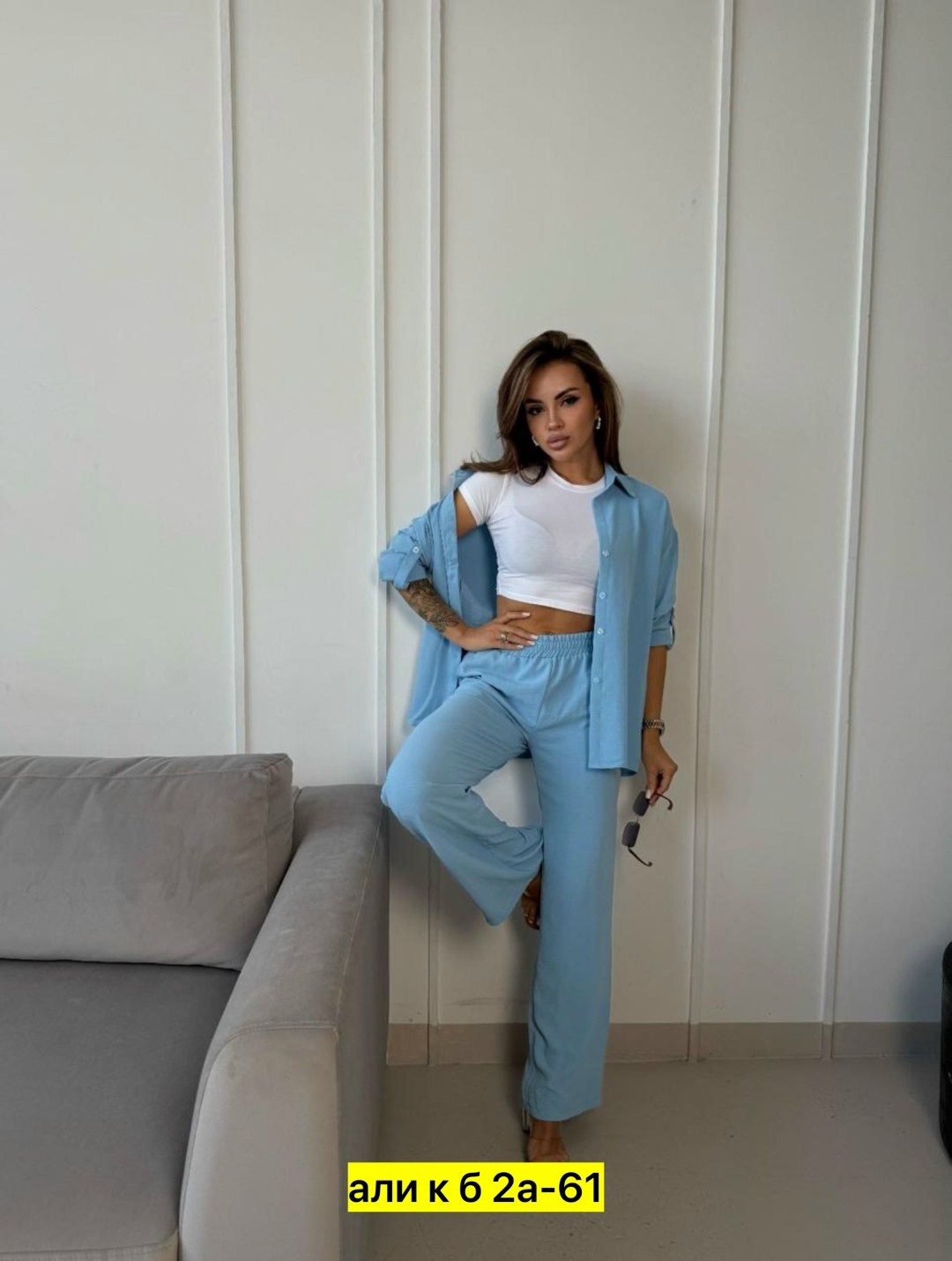костюм с рубашкой и брюками из мягчайшей ткани,женский брючный костюм,брючный летний костюм с рубашкой,женские костюмы,женский костюм брючный летний