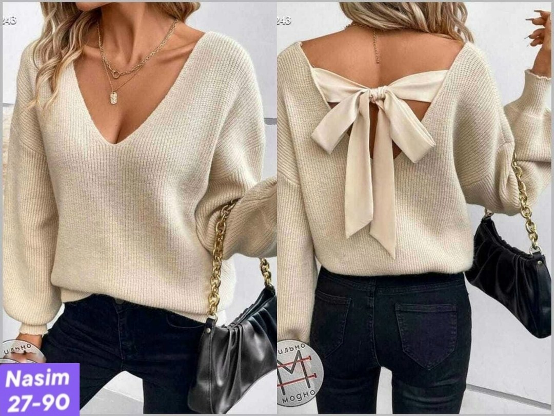 кофта с бантом,кофта женская,женская блузка,элегантный женский свитер,свитер женский с бантом на спине