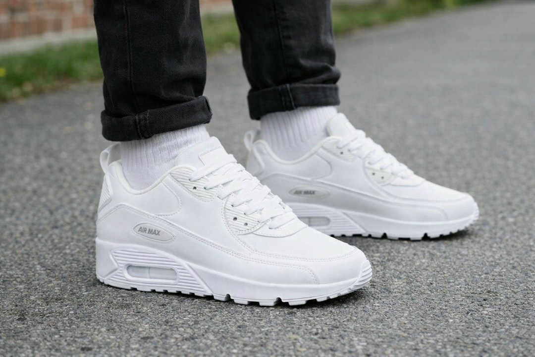 кроссовки nike air max 90 leather white,найк аир макс 90 белые,nike air max 90 leather white,белые аирмаксы мужские,кроссовки nike air max 90 essential white