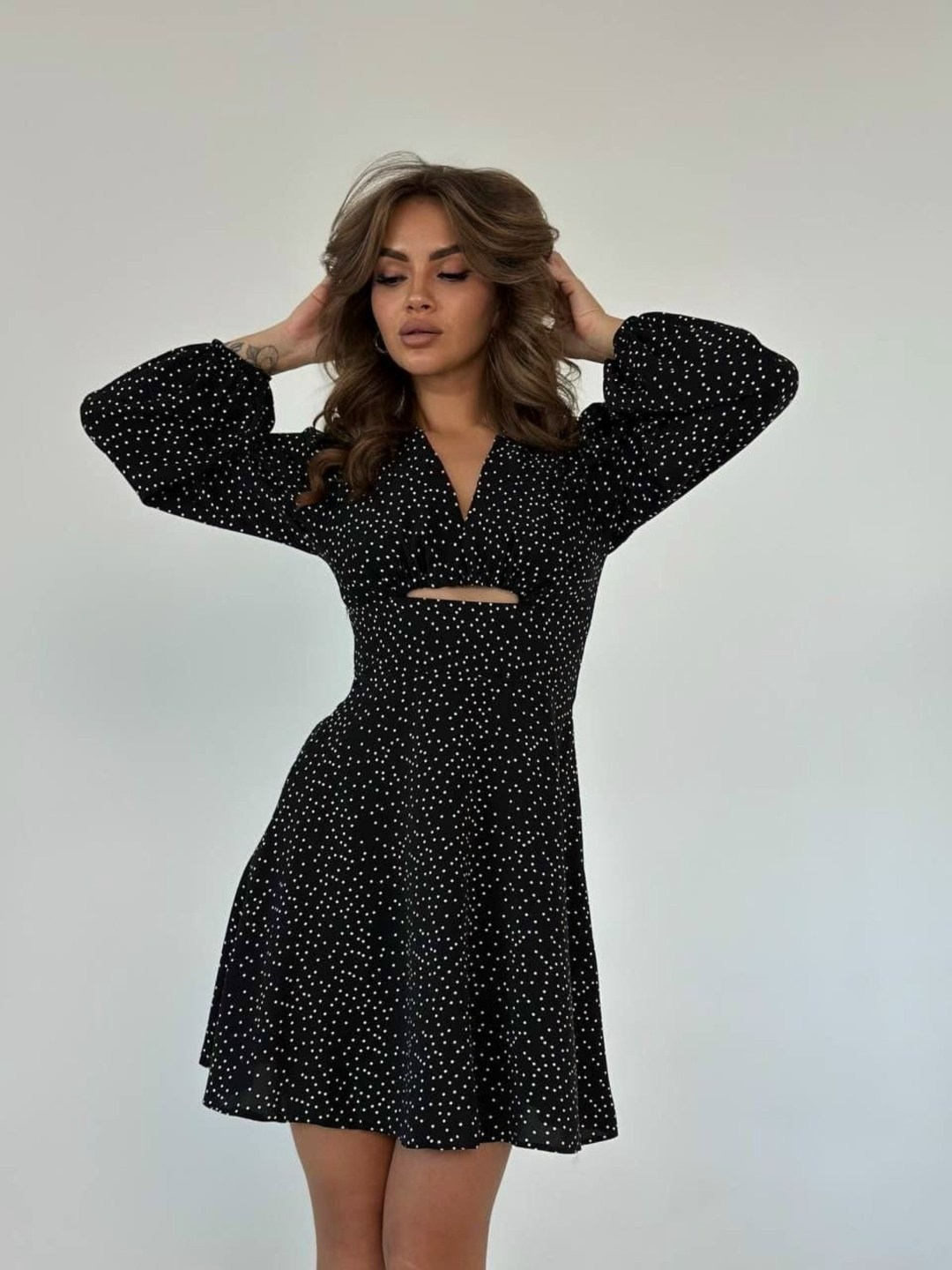 платье женское черное в горох,платье,повседневные платья,платье в горошек,платье сарафан