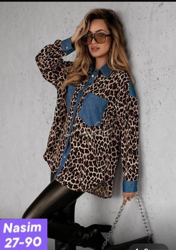 женские джинсовые рубашки,джинсовая рубашка,леопардовая рубашка,женская рубашка,джинсовая блузка