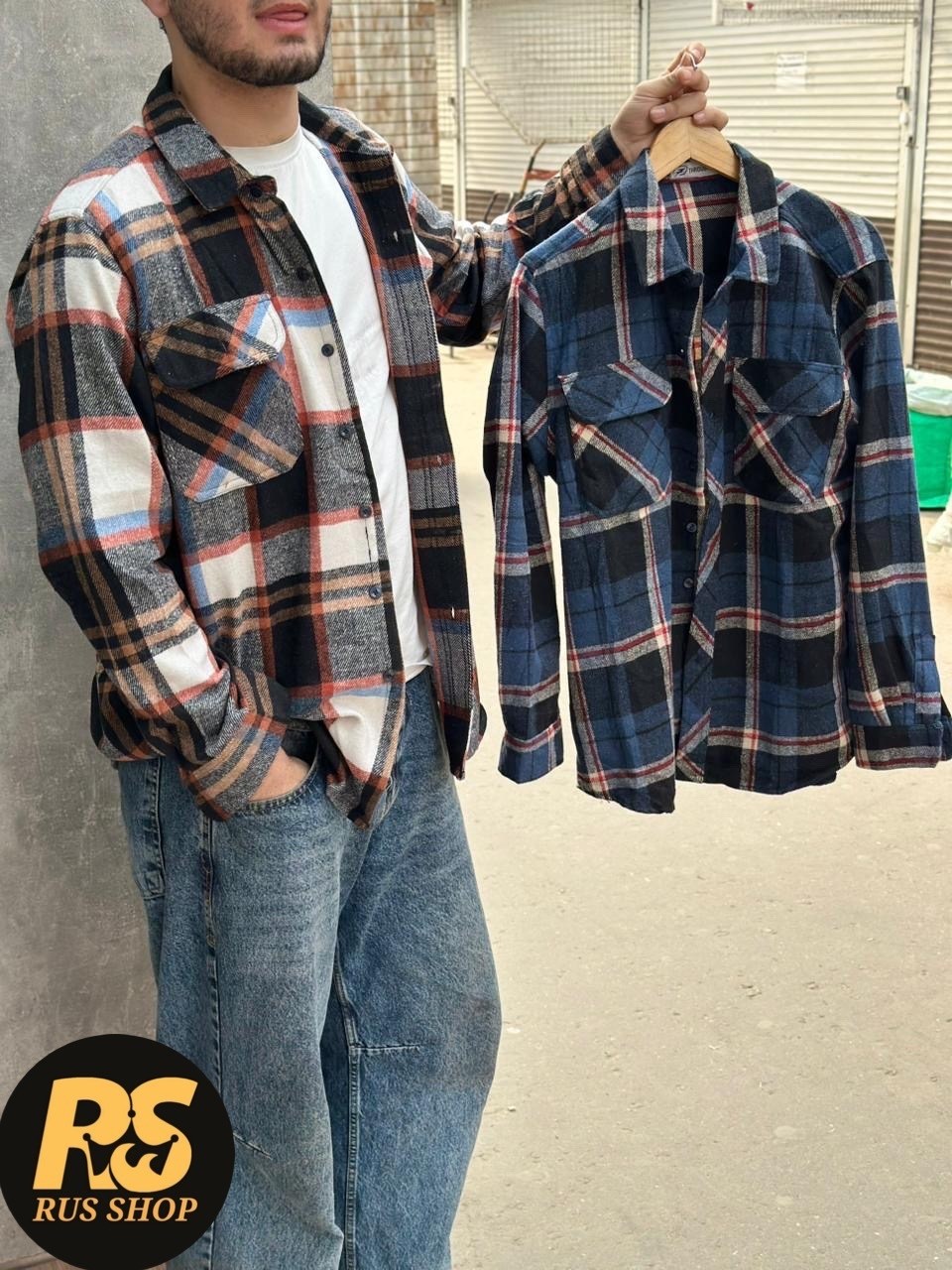 рубашка теплая,мужская рубашка,мужская рубашка в клетку,рубашка теплая мужская в клетку,рубашка в клетку теплая h&h fashion