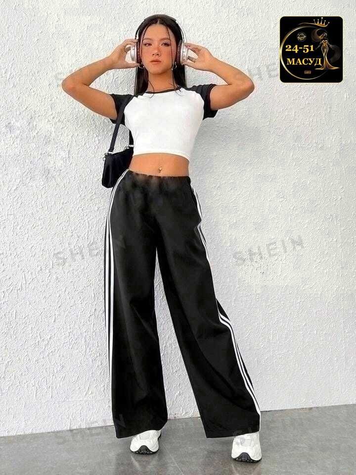 брюки широкие,широкие штаны,штаны с полосками по бокам,повседневные брюки,штаны женские