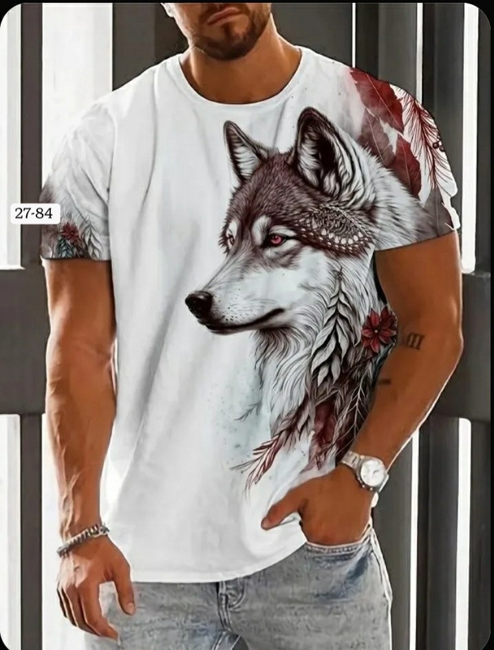 мужская футболка с принтом волка,футболка с волками,футболки мужские,мужская футболка с рисунком,футболка с рисунком волка