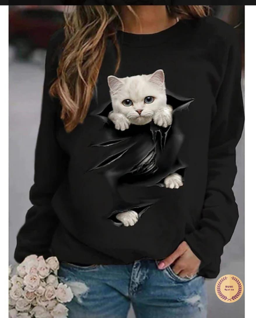 женская кофта,женская толстовка,hoodies sweatshirts,свитшот с принтом,свитшот с принтом кот