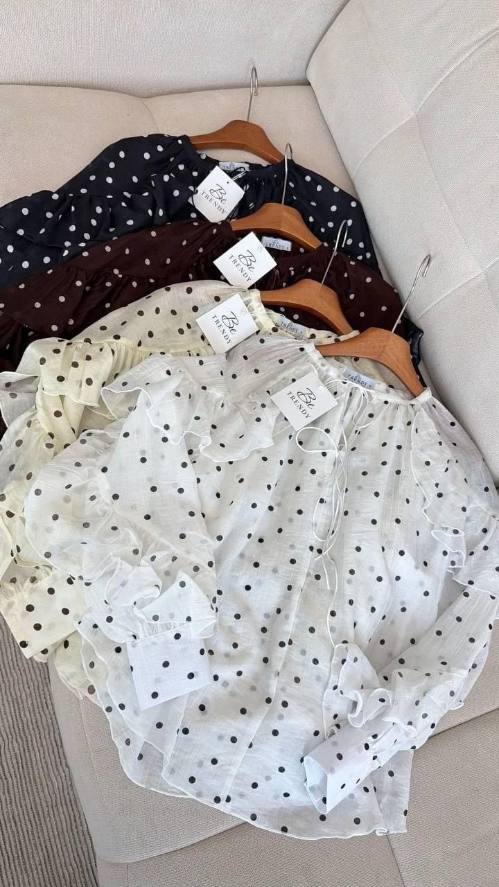 стильные наряды,стиль и мода,стильная блуза,блузки в горошек