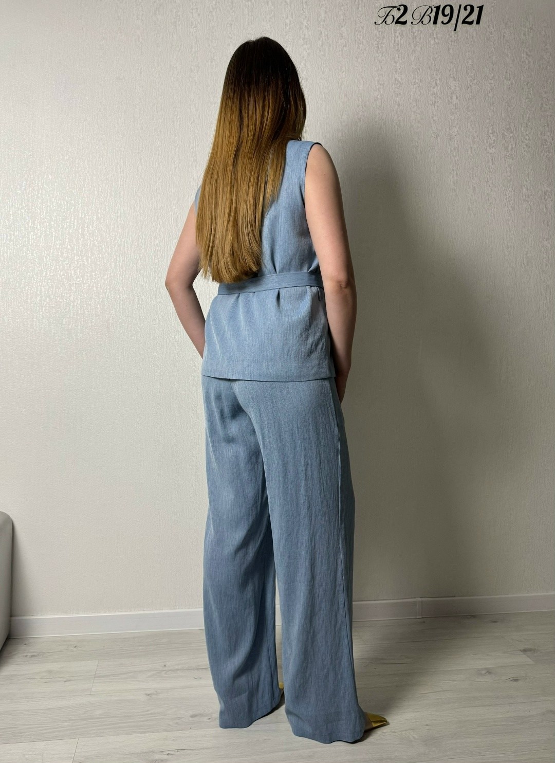 брючный костюм,костюм льняной брючный с жилетом much love,костюм льняной брючный,комплект брючный,костюм женский брючный