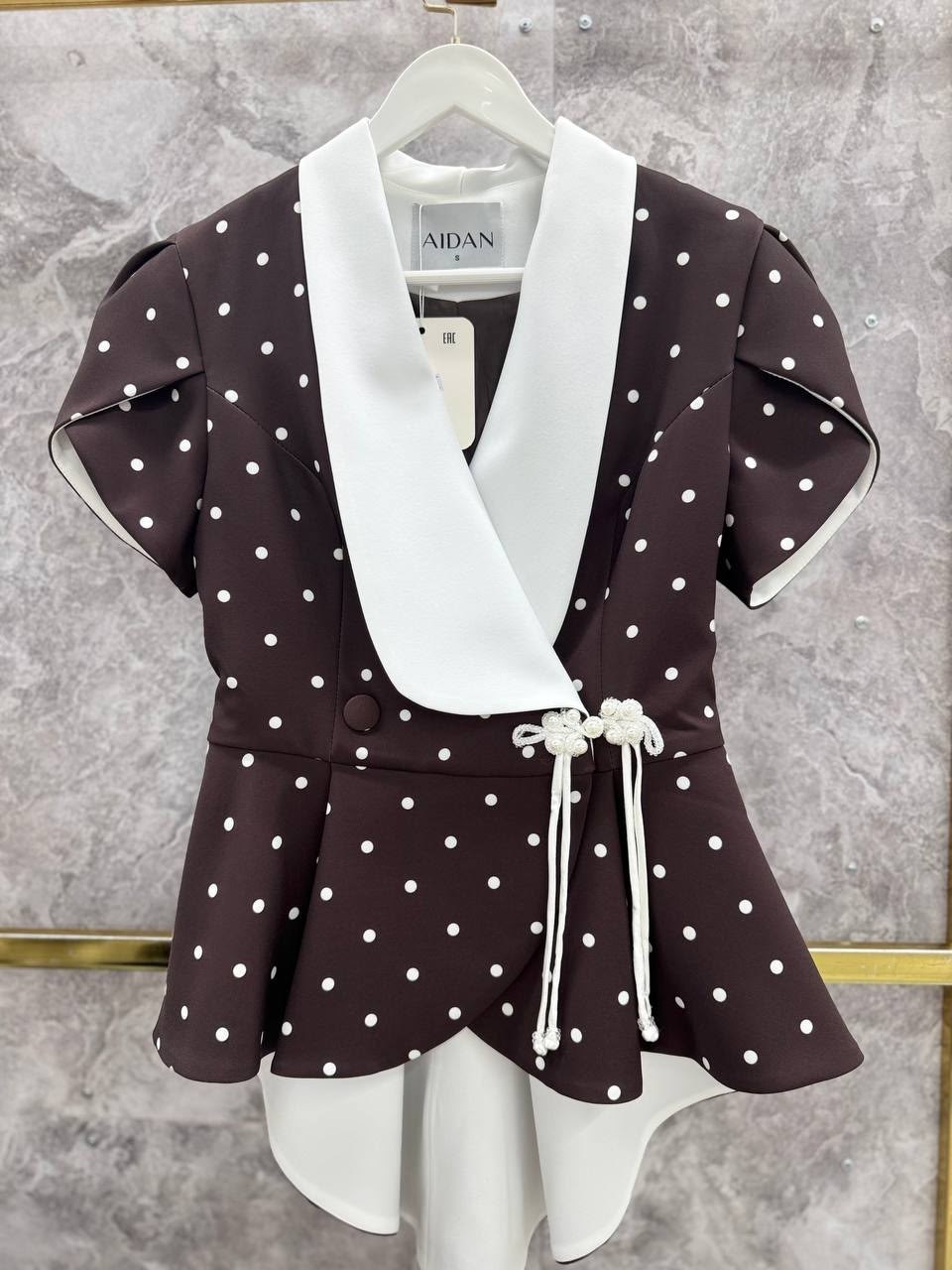 блузка элегантная,блузка женская,блузка в горох,блузка,платья в горошек