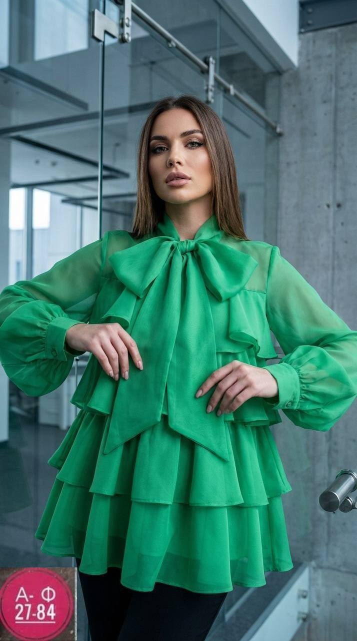 блузка с оборками,блузка с бантом,блузка из органзы,блузка шифоновая,блузка с рюшами