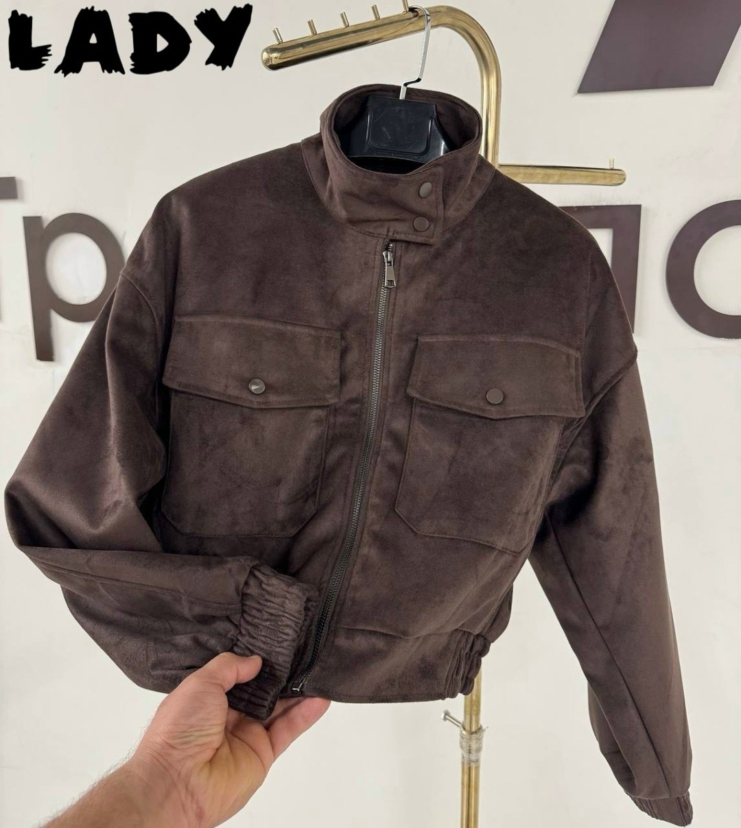 женская куртка бомбер из эко замши коричневого цвета,бомбер укороченный оверсайз замшевый куртка рабочего тренд saint shine,бомбер женская куртка,куртка замшевая,кожаная куртка женская