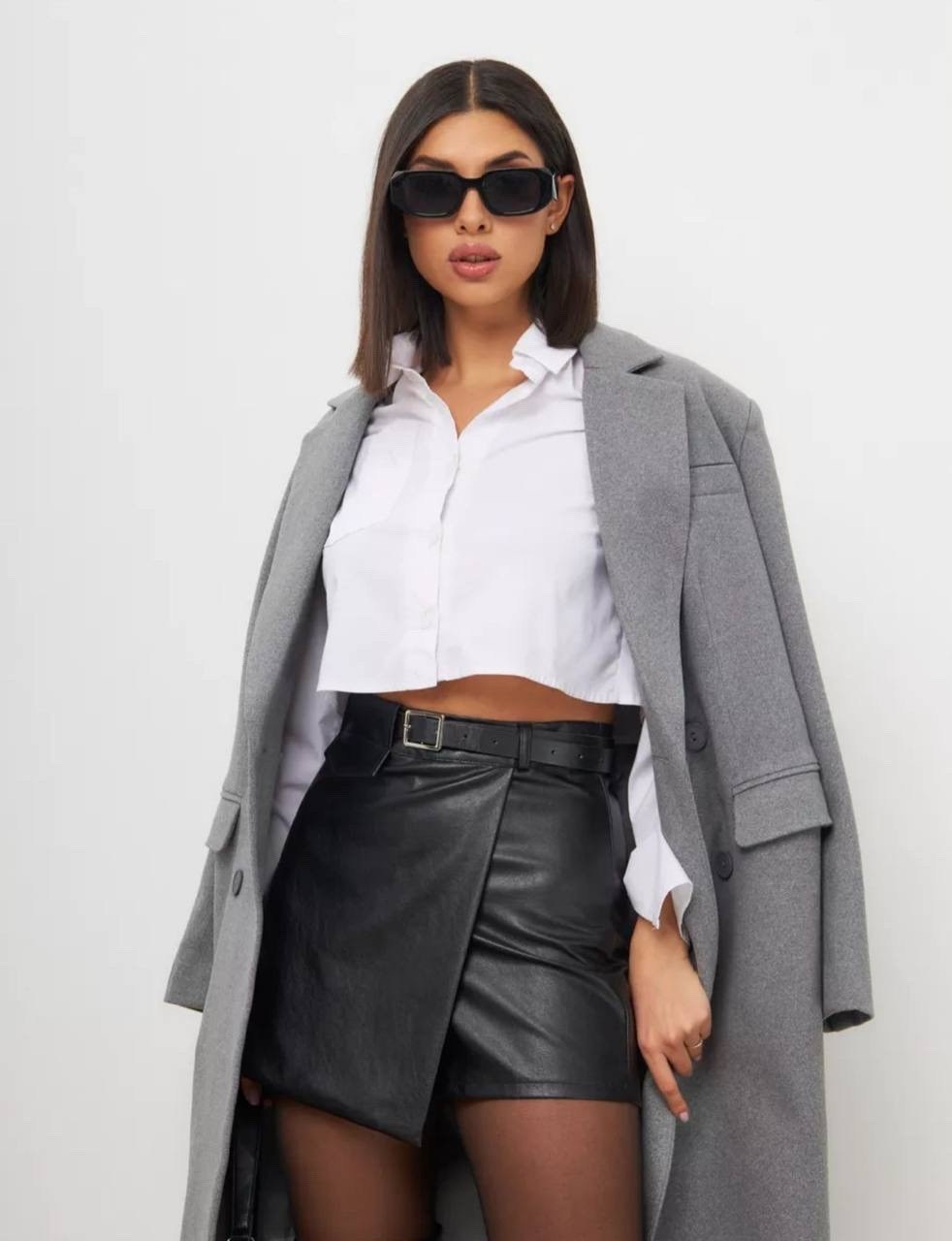 кожаная юбка шорты классическая betheoriginal,кожаная юбка шорты классическая betheoriginal цвет черный,кожаная юбка шорты классическая осенняя betheoriginal,кожаные женские юбки,юбка эко кожа