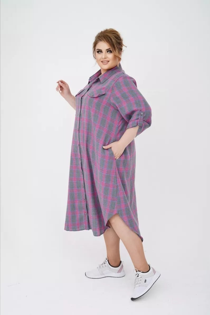 платье для полных,платье рубашечного кроя,платья в клетку,платье рубашка в клетку,платье рубашка для полных женщин