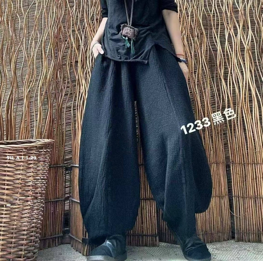 женские хлопковые льняные брюки мешковатый стиль y2k,широкие брюки,льняные шаровары,льняные брюки,льняные широкие брюки