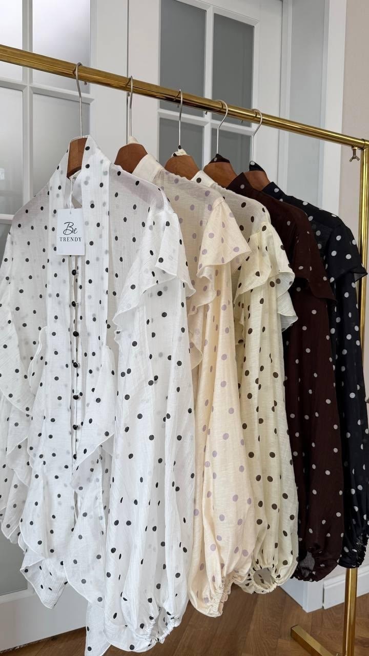 стильные наряды,стиль и мода,стильная блуза,блузки в горошек