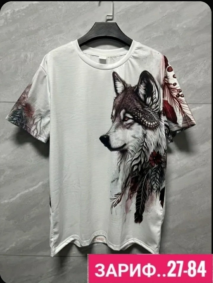 футболки мужские,мужская футболка с принтом волка,футболка с волками,мужская футболка с графическим принтом "волки",мужские футболки с изображением волка