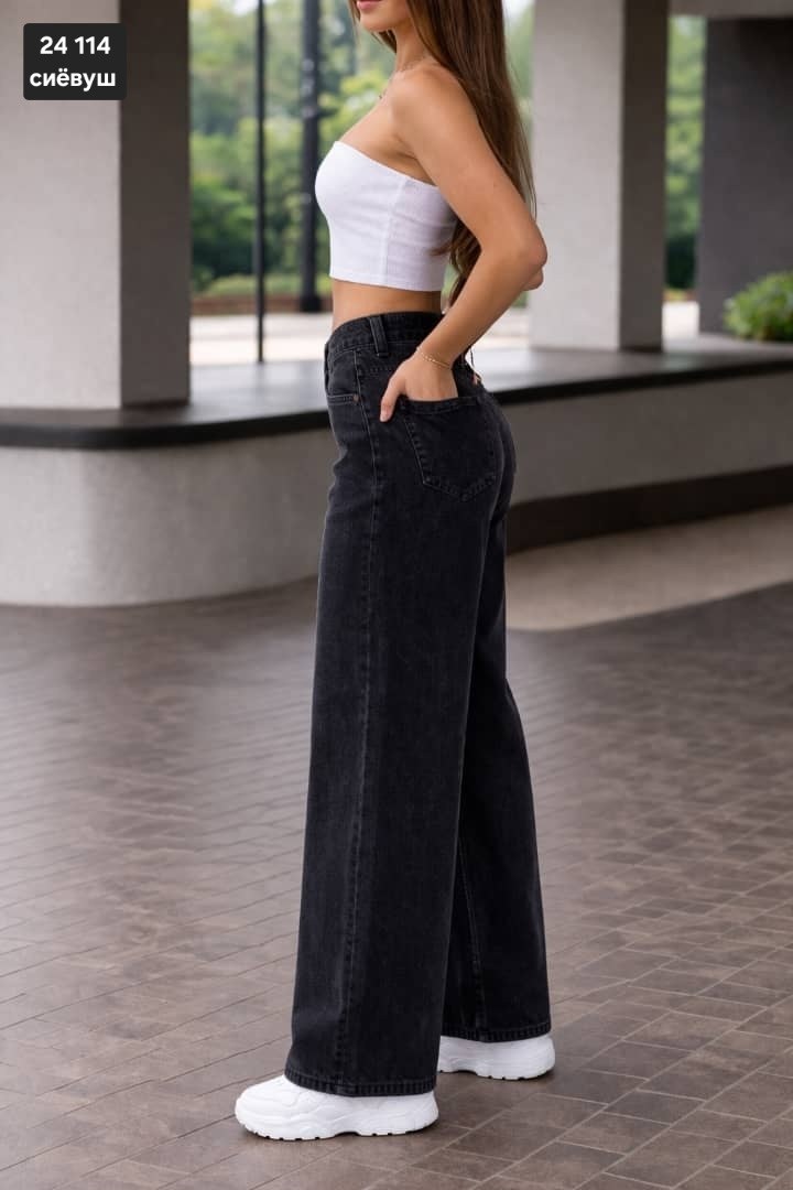 джинсы черные широкие,джинсы женские широкие,джинсы женские,джинсы черные женские,джинсы клёш