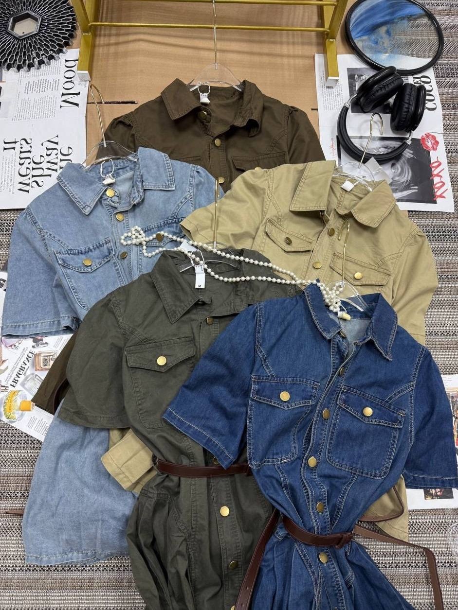 джинсовое платье,женское джинсовое платье,женское джинсовое платье sitmcf,джинсовое платье-рубашка,женское джинсовое платье с коротким рукавом