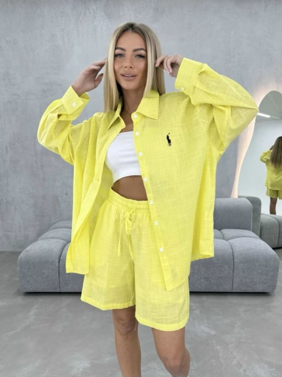 костюм муслиновый с шортами летний ablure 224653541,летний костюм с шортами,костюм с шортами,женский летний костюм,костюм с шортами женский