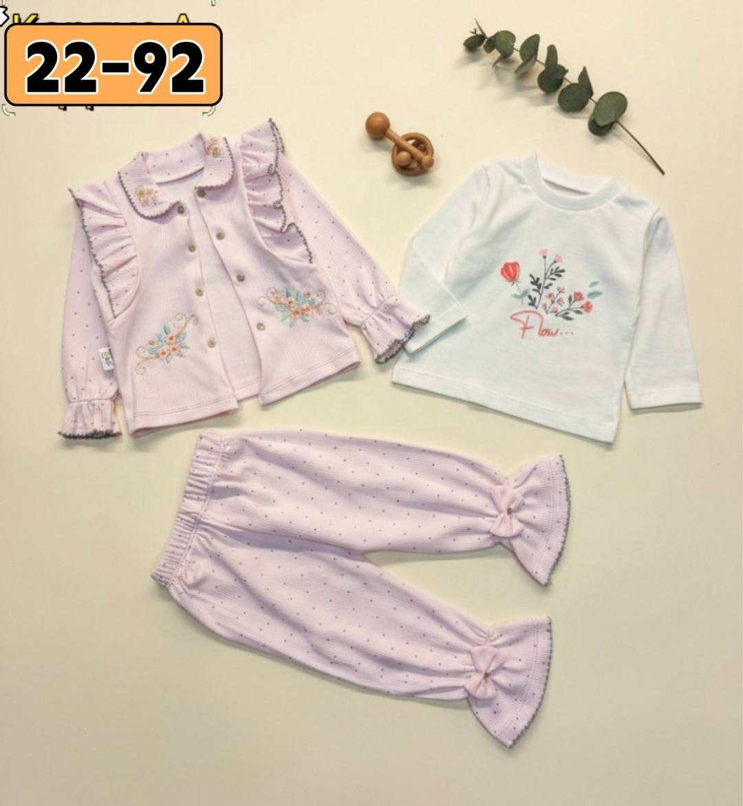 комплект одежды девочке,костюмчик,комплект костюм,комплект одежды детский,комплект для девочки benovse baby (кофточка, штанишки, шапочка) 1-00309260