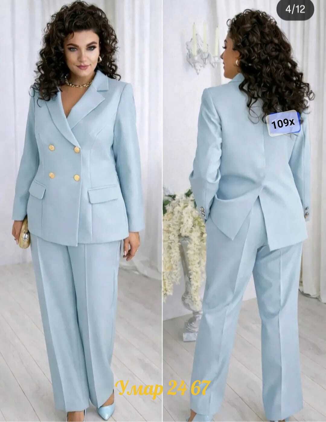 брючный костюм alani collection 2143 голубой двойка,брючный костюм alanicollection 2143 голубой размер 52,брючный костюм 2143 голубой alanicollection,брючный костюм alanicollection арт: 2143 голубой,к