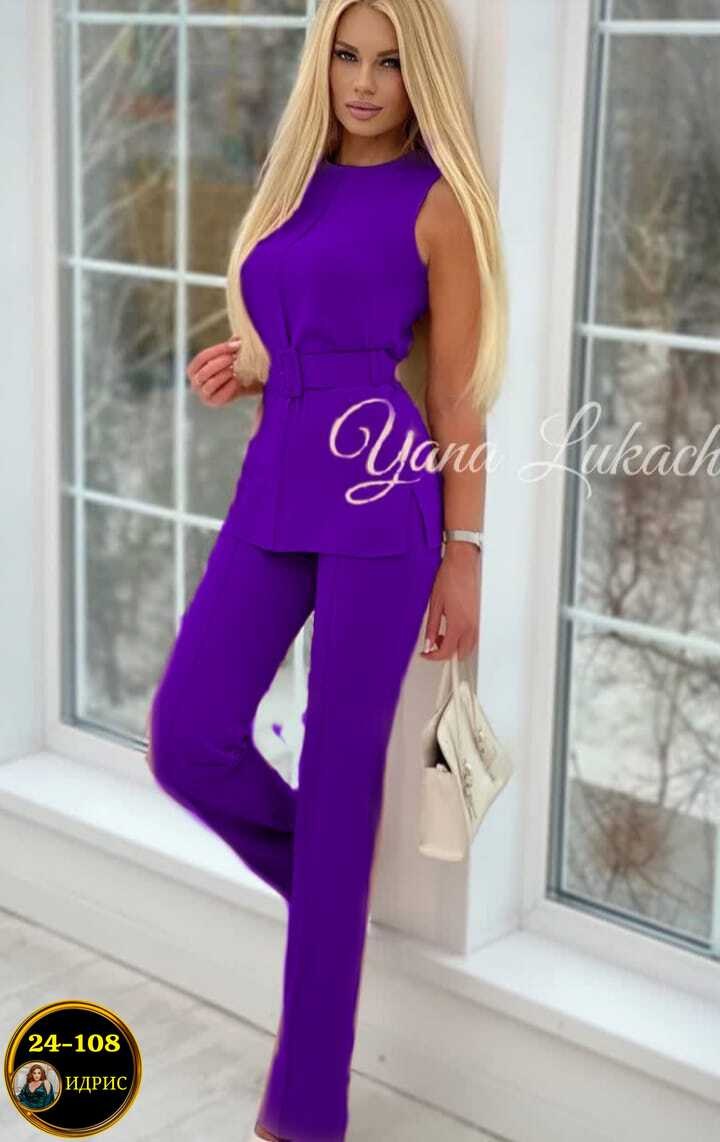 роскошный женский брючной костюм,костюм женский,женский костюм двойка,пудровый брючный костюм,костюм двойка модный