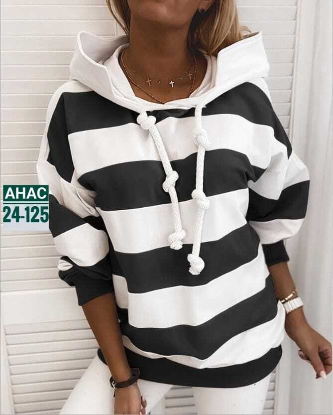 толстовка с капюшоном женская,женская толстовка,толстовка повседневная,женская свободная толстовка,толстовка в полоску