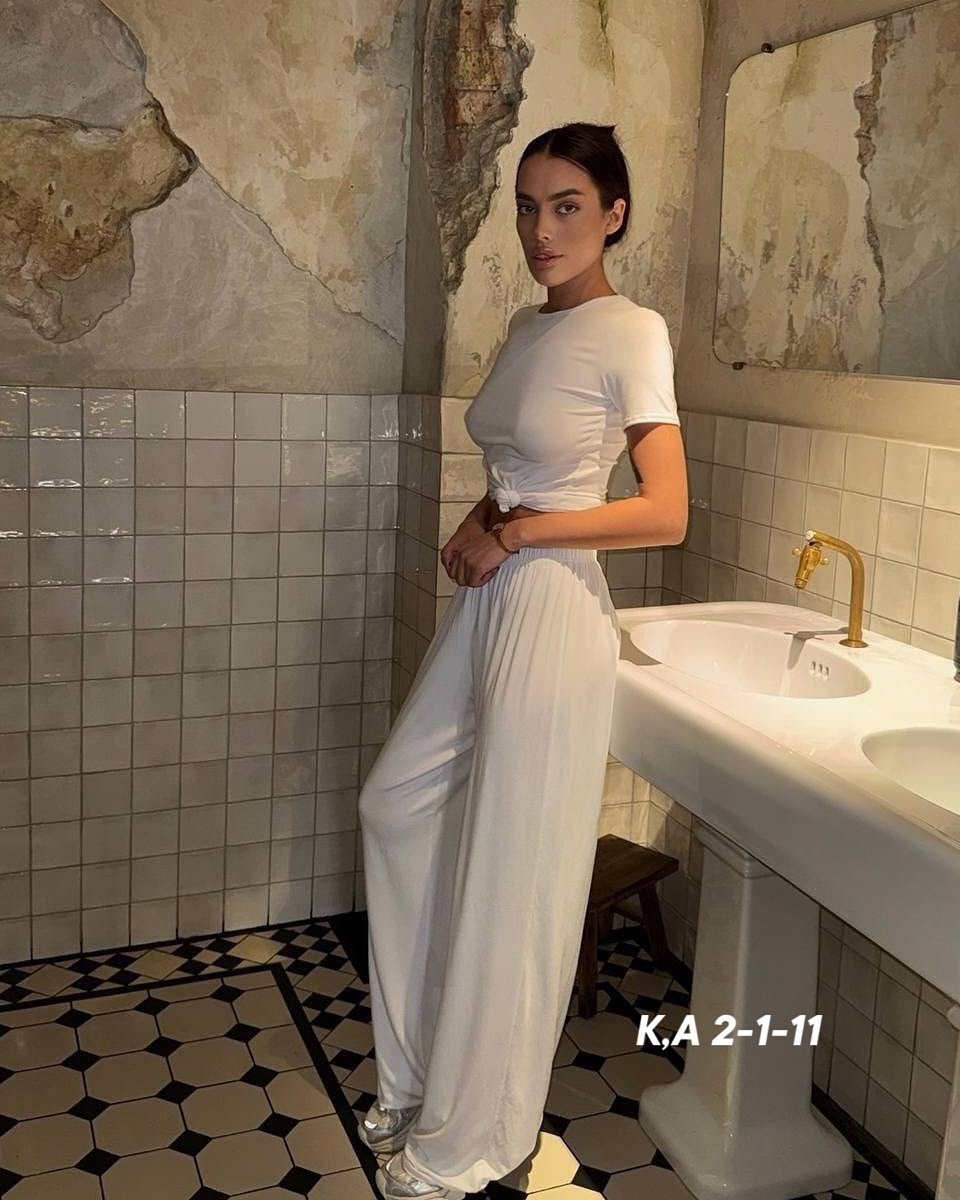 брюки лапша женские палаццо,брюки палаццо,костюмы женские,костюм с кроп топом,брюки палаццо лапша