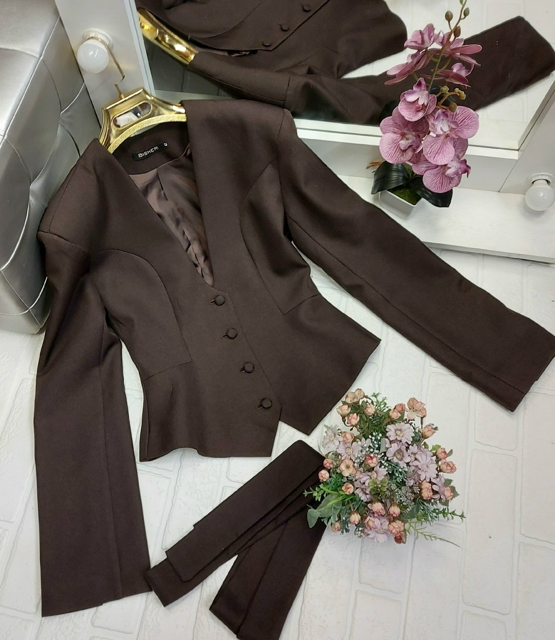 костюмы брючные,женский костюм из блейзера,костюм из жакета,женские костюмы,розовый брючный костюм