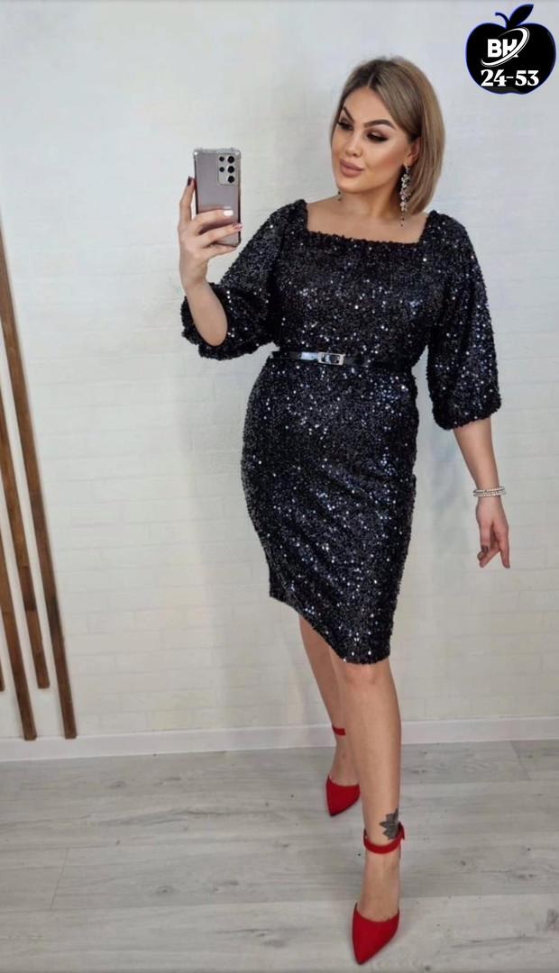 платье женское вечернее больших размеров с пайетками,платье женское праздничное,блестящее платье для полных,платье пайетка,нарядное платье