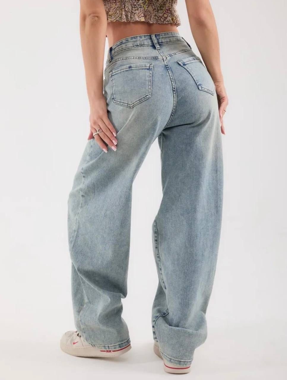 джинсы wide leg с двойным поясом,джинсы широкие,джинсы женские широкие,женские джинсы,голубые джинсы