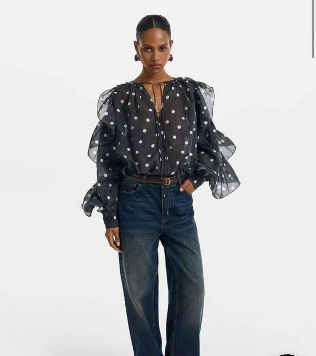 стильные наряды,стиль и мода,стильная блуза,блузки в горошек