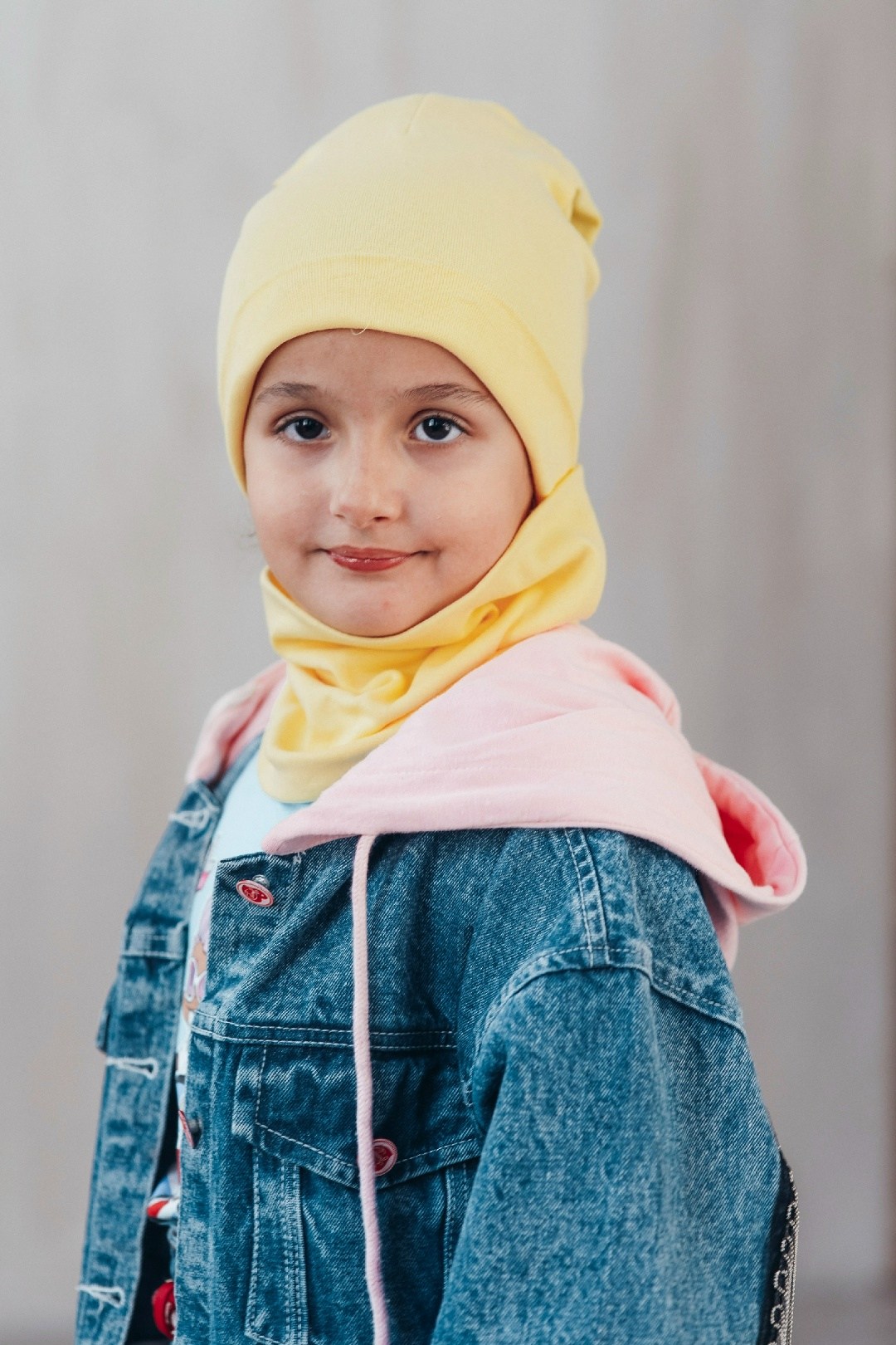 шапка и снуд комплект,детский комплект шапка и снуд,комплект foxo шапка двухслойная микки+ снуд флис 11201,шапка и снуд,шапка для девочек