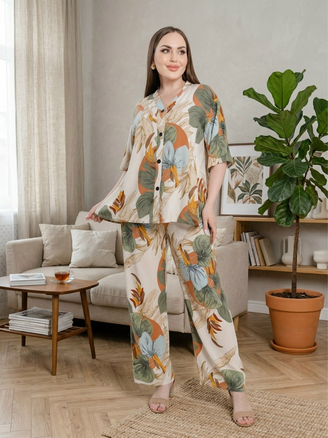 пижама домашний костюм со штанами stylebloom 176572412,пижама для женщин,пижама женская,домашний костюм пижама,пижама женская с брюками