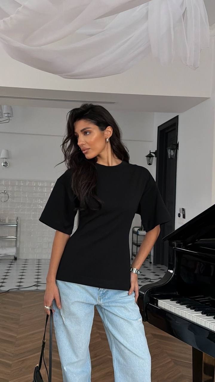 футболка оверсайз черная,футболки женская оверсайз,футболка оверсайз черная vlechenie,футболка оверсайз,женская базовая футболка оверсайз