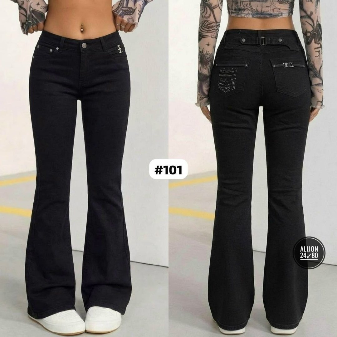 джинсы клеш от колена pularia fashion,женские джинсы клеш,черные джинсы клеш,джинсы клёш,женские джинсы