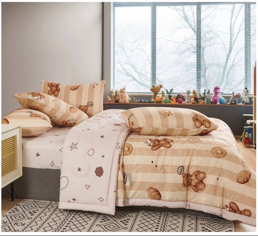 комплект детского постельного белья с одеялом,комплект постельного белья,комплект постельного белья с двумя одеялами,постельное белье с одеялом 1.5 спальное детское santfair,комплект с одеялом