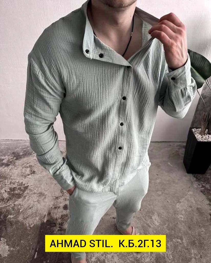 костюм мужской летний,костюм с рубашкой,мужской костюм двойка,костюм двойка для мужчин муслин,костюм двойка мужской стилный муслин