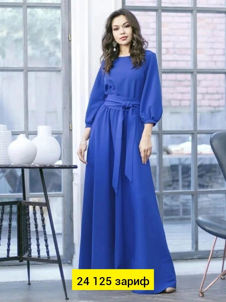 женские длинные платья,платье вечернее нарядное в пол eva davidova,вечернее платье в пол,платье вечернее нарядное в пол eva davidova цвет светло-синий, голубой,элегантное вечернее закрытое платье в по