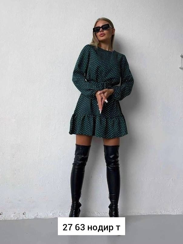 платье женской,платье женское с длинными рукавами,платья,платья мини,женское платье в горошек