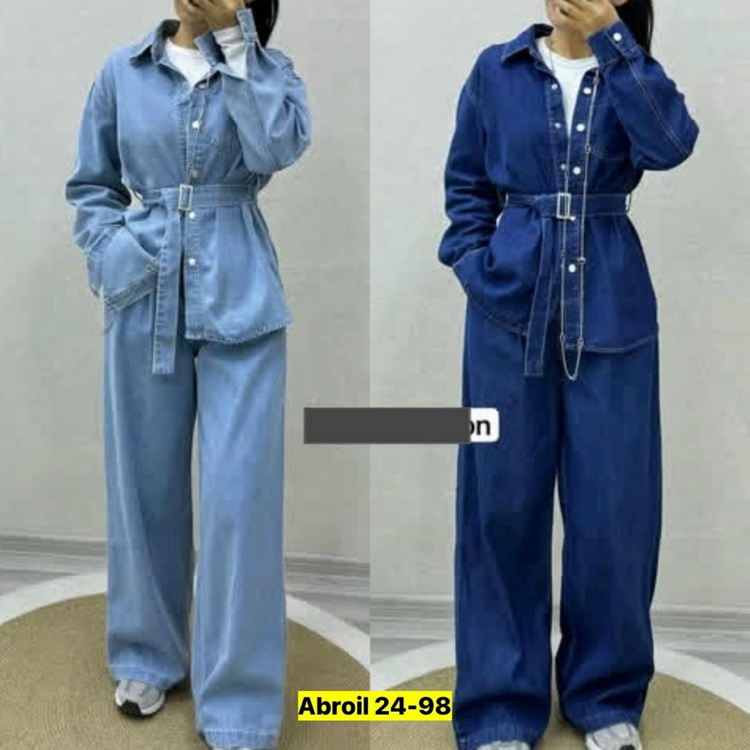 женский костюм с брюками ткань джинс,женский костюм двойка ткань джинс,женский костюм,комбинезон женский джинсовый,джинсовый брючный костюм