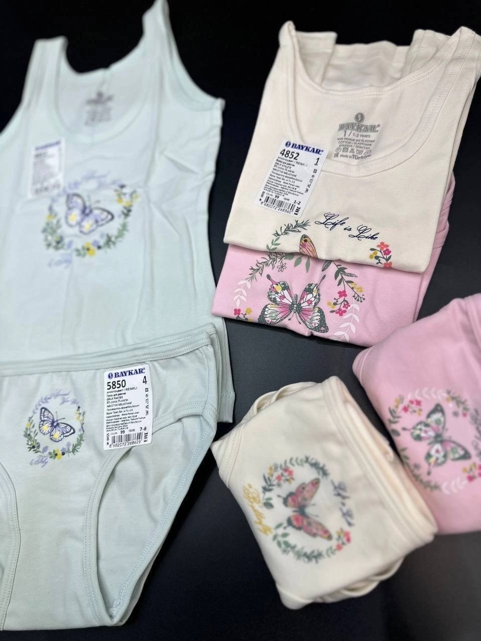 майка для девочки baykar,нижнее белье для девочек комплект,майка для девочек,белье для девочек,нижнее белье для девочек